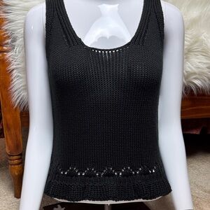 Grade & Gather Black Knit Tank Top